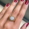 Vintage 18 Carat Gold Old Cut Diamond Round Cluster Dome Ring, Circa 1940s