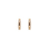 Diamond and 18 Carat Yellow Gold Split Oval Huggie Hoop Earrings