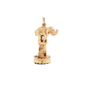 Vintage 9 Carat Yellow Gold and Bloodstone 3D Elephant & Castle Charm/Pendant, 1972