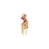 Vintage Enamel and 9K Yellow Gold 3D Royal Queen's Guard & Horse Charm