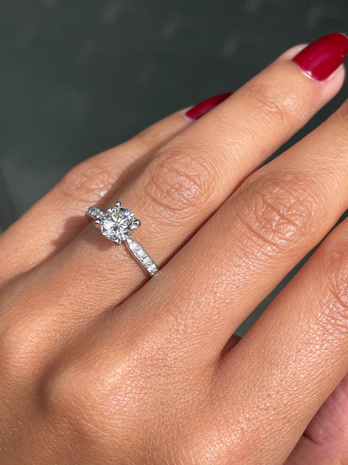 0.99 Carat Diamond Platinum Engagement Ring