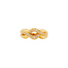 Diamond and 18 Carat Yellow Gold Open Work Intertwined Wave Band Ring