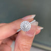 Tiffany & Co. Soleste 0.43ct Diamond and Platinum Halo Cluster Engagement Ring