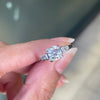 Art Deco 1.17ct Old Mine Cut Diamond Three-Stone Platinum Engagement Ring