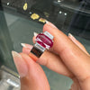 2.60 Carat Ruby and Diamond 14 Carat Rose Gold Ring, Circa 1960s