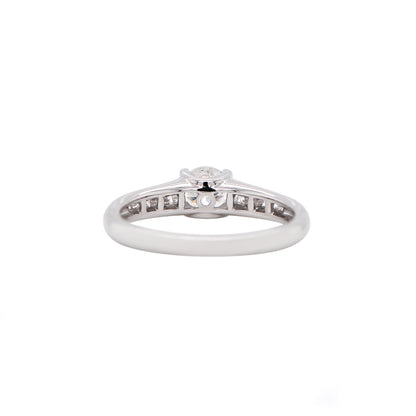 0.57ct Round Brilliant Cut Diamond 18 Carat White Gold Engagement Ring - Tobi Gem Setting