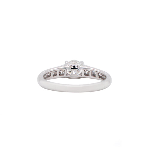 0.57ct F VS2 Round Brilliant Cut Diamond 18 Carat White Gold Engagement Ring