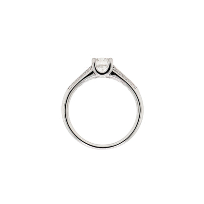 0.57ct Round Brilliant Cut Diamond 18 Carat White Gold Engagement Ring - Tobi Gem Setting