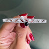 Art Deco Old Cut Diamond and Onyx Platinum Brooch, Circa 1920s