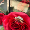 Diamond and Ruby 14 Carat White and Yellow Gold Bee Brooch