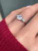 Art Deco 1.17ct Old Mine Cut Diamond Three-Stone Platinum Engagement Ring