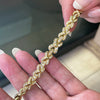 18 Carat Yellow Gold Diamond Kiss Link Bracelet