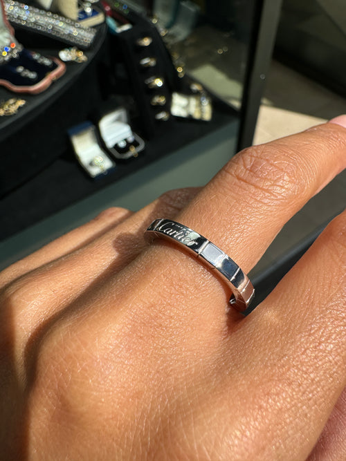 Cartier Lanières 18 Carat White Gold Wedding Band Ring