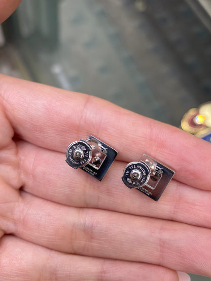 Chopard Happy Diamonds Square Stud Earrings in 18 Carat White Gold