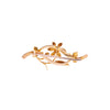Antique Seed Pearl and 15 Carat Yellow Gold Flower Vine Brooch