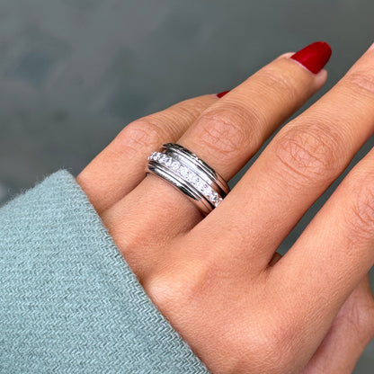 Piaget Possession Diamond and 18 Carat White Gold Spinning Band Ring