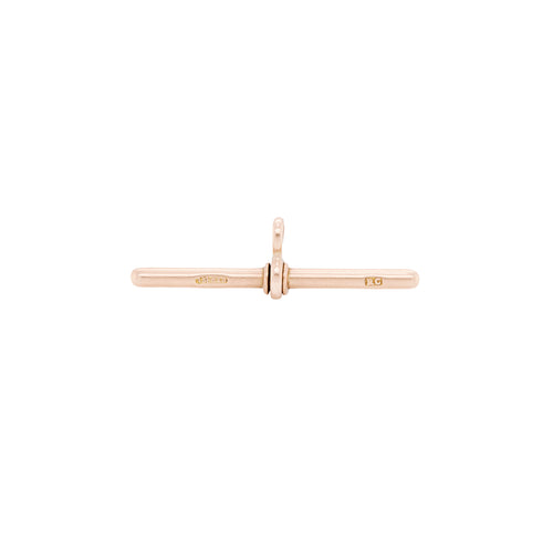 Late Victorian 15 Carat Rose Gold Antique T-bar Pendant, Circa 1900