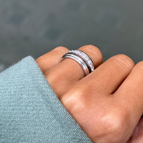 Piaget Possession Diamond and 18 Carat White Gold Spinning Band Ring