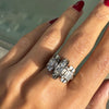 Vintage Diamond and 18ct White Gold Retro Fancy Cocktail Ring