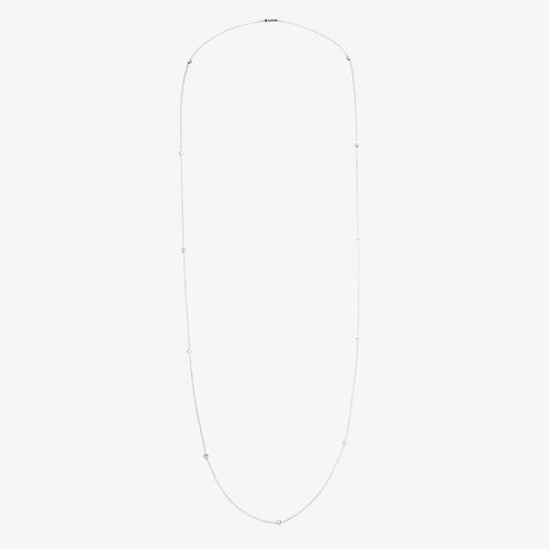 Vintage 'Diamonds by the Yard' Chain Necklace in 14 Carat White Gold