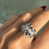 Vintage Diamond and 18ct White Gold Retro Fancy Cocktail Ring