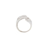 Diamond and 18 Carat White Gold Wave Cluster Dress Ring