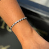 Round Brilliant Cut Diamond and 18 Carat White Gold Tennis Bracelet