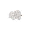 Diamond and 18 Carat White Gold Wave Cluster Dress Ring