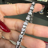 Round Brilliant Cut Diamond and 18 Carat White Gold Tennis Bracelet