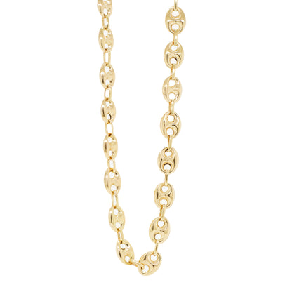 18 Carat Yellow Gold Anchor Mariner Link Chain Necklace