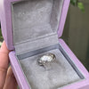 Fabergé 'Treillage' Brushed 18K White Gold and Diamond Quilted Dome Ring