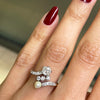 Pearl and Diamond Toi et Moi 18ct Gold and Platinum Engagement Ring, c.1910