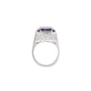 Amethyst and Diamond 18 Carat White Gold Large Cocktail Ring