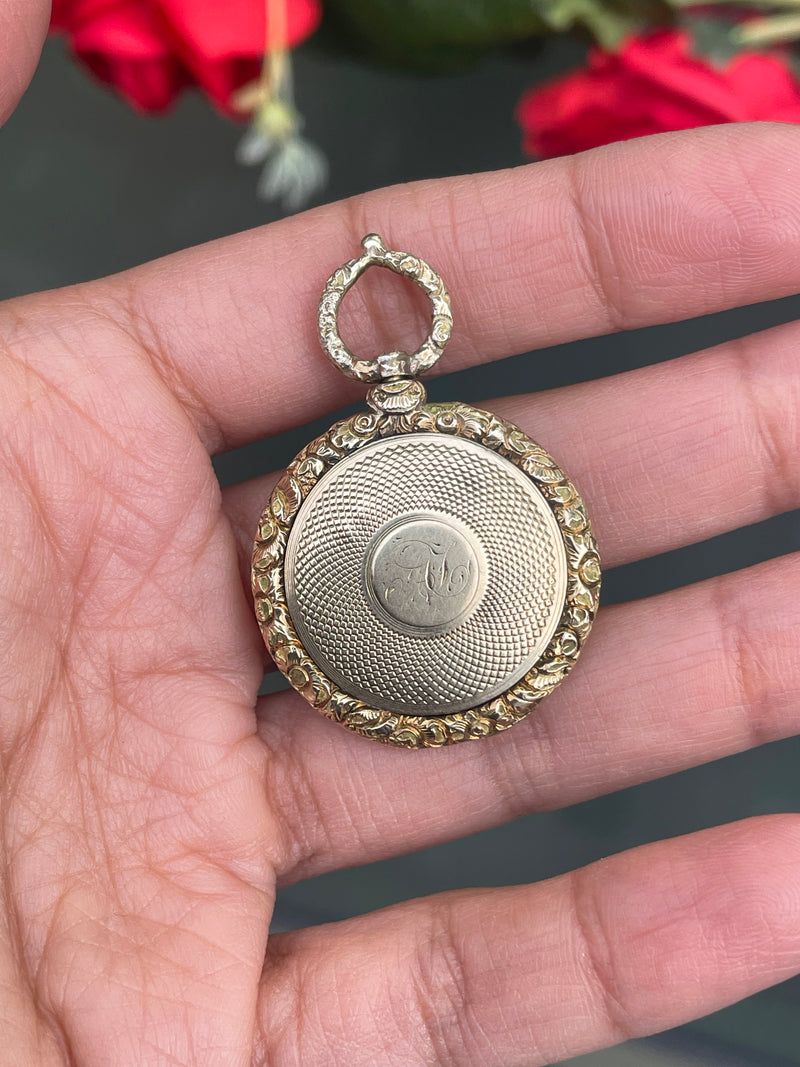 Antique Victorian Vinaigrette 10 Carat Yellow Gold Perfume Locket Pendant