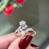 Pearl and Diamond Toi et Moi 18ct Gold and Platinum Engagement Ring, c.1910