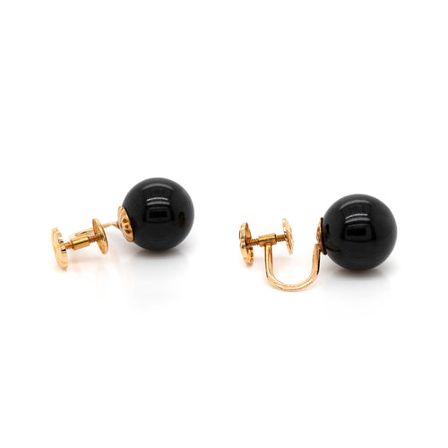c.1970's Tiffany&Co. Onyx, Tiger Eye, Carnelian & Lapis Lazuli 14K Gold Earrings