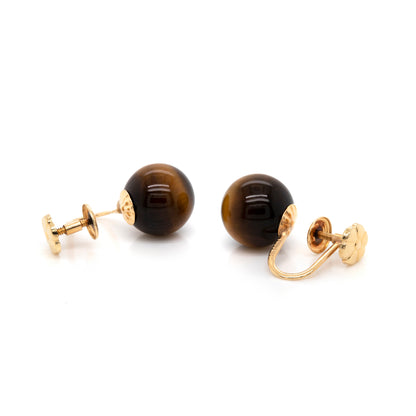 tigers eye earrings