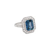 5.12 Carat Natural Unheated Sapphire and Diamond Platinum Ring