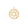 Vintage Kutchinsky Star Of David Round floral Pendant in 18K Yellow Gold, 1959