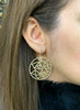 Diamond 18 Carat Yellow Gold Geometric Dress Earrings