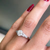 1.25 Carat Old Mine Cut Diamond Platinum Engagement Ring