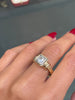 Vintage Old Cut Diamond 14 Carat Gold Box Set Engagement Ring