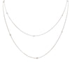 Vintage 'Diamonds by the Yard' Chain Necklace in 14 Carat White Gold