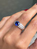 1.81 Carat Sapphire and Diamond 18 Carat White Gold Engagement Ring