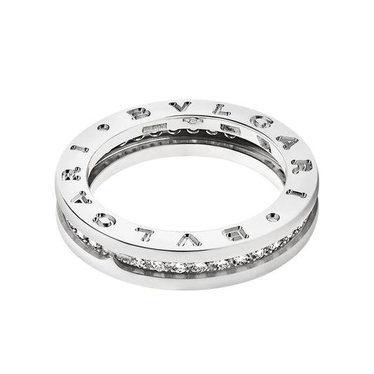 Bvlgari B.zero1 Diamond 18 Carat White Gold Band Ring