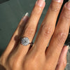 0.53ct F VS2 Diamond Platinum Daisy Cluster Engagement Ring