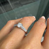 0.57ct F VS2 Round Brilliant Cut Diamond 18 Carat White Gold Engagement Ring