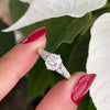 1.25 Carat Old Mine Cut Diamond Platinum Engagement Ring