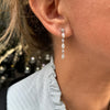 Marquise Cut and Brilliant Cut Diamond 18 Carat White Gold Dangle Drop Earrings