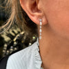 Marquise Cut and Brilliant Cut Diamond 18 Carat White Gold Dangle Drop Earrings